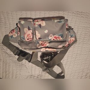 Floral Gray Fanny‎ Pack Belt Bag Extended Size Plus Size